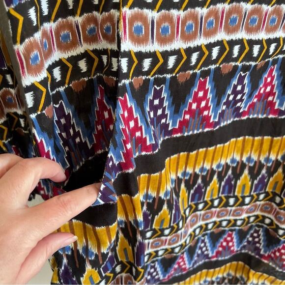 Roller Rabbit Ikat Print Long Sleeve Shirt Dress - Picture 4 of 12